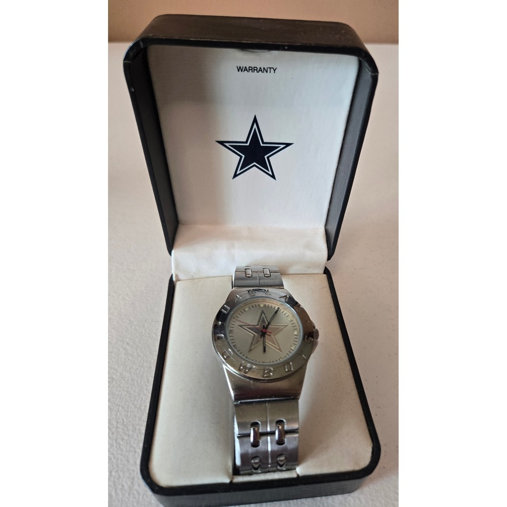 Dallas Cowboys Game Time Watch Mens Silver Stainless Steel Quartz F3137371/GT